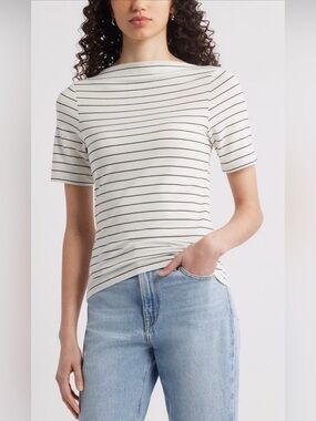 NEW…Nordstrom Striped Boatneck T-Shirt